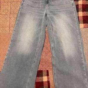 HALARA Light Blue High-Rise Wide Leg Jeans